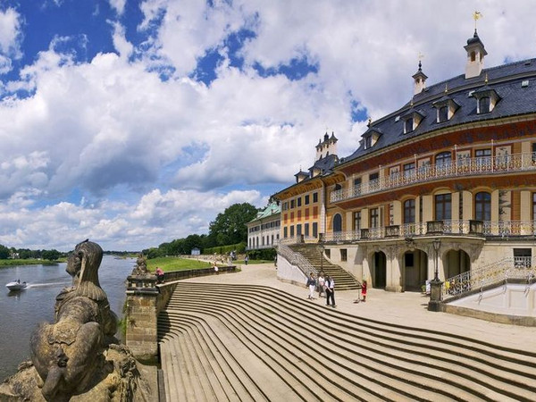 The Monumental Staircase in front of the Riverside Palace 